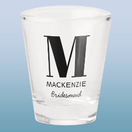 Bridesmaid Monogram Naam Shot Glas
