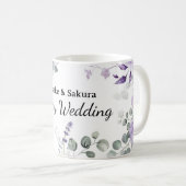 Bridesmaid Mug Custom Name Floral Design Koffiemok (Voorkant rechts)