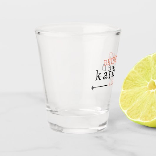 Bridesmaid Name Persoonlijke datum Shot Glas (Links)