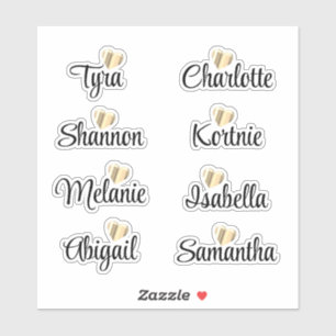 Bridesmaid Names Personalized Decal Vinyl Stickers