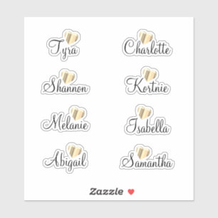Bridesmaid Names Personalized Vinyl Decal Sticker