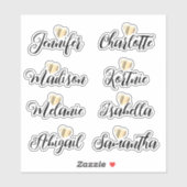 Bridesmaid Names Personalized Vinyl Decal Sticker (Vel)