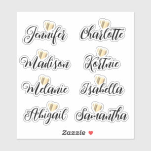 Bridesmaid Names Personalized Vinyl Decal Sticker