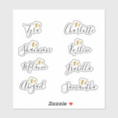 Bridesmaid Names Personalized Vinyl Sticker (Vel)