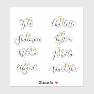 Bridesmaid Names Personalized Vinyl Sticker