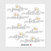 Bridesmaid Names Specialized Vinyl Decal Stickers (Vel)