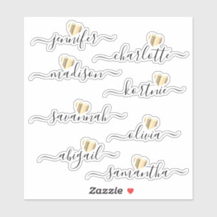 Bridesmaid Names Specialized Vinyl Decal Stickers
