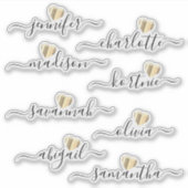 Bridesmaid Names Specialized Vinyl Decal Stickers (Voorkant)