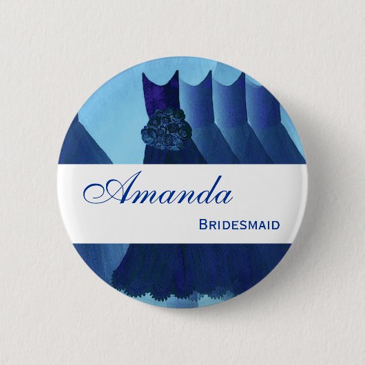 BRIDESMAID Navy Blue Gowns F200B Ronde Button 5,7 Cm (Voorkant)