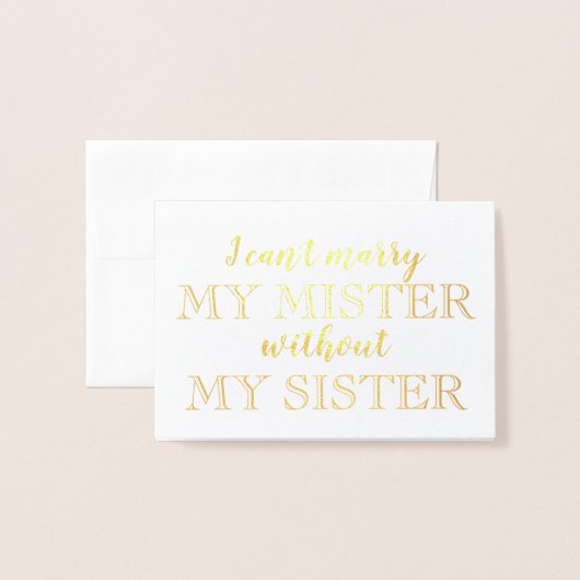 Bridesmaid of Maid of Honor Uitnodiging (Voorkant met envelop)