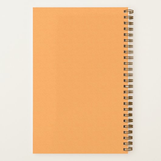Bridesmaid Orange Typographic Notebook Notitieboek (Achterkant)