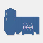 Bridesmaid Paars Polka Dot Bedankdoosjes (Uitgevouwen)