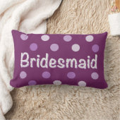 Bridesmaid Paars Polka Dot Kussen (Deken)