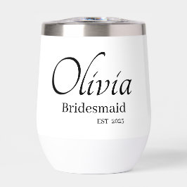 Bridesmaid personalised drinkware