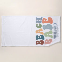 Bridesmaid Personalized Beach Bachelorette Party Strandlaken