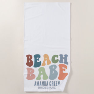 Bridesmaid Personalized Beach Bachelorette Party Strandlaken
