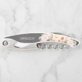 Bridesmaid Personalized Blush Peony Chalkboard Kurkentrekker (Voorkant)