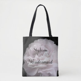 Bridesmaid Persoonlijke benaming Bleek Roze Rose F Tote Bag