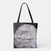 Bridesmaid Persoonlijke benaming Bleek Roze Rose F Tote Bag (Achterkant)