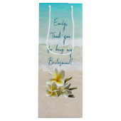 Bridesmaid persoonlijke dank van Bride Wijn Cadeautas (Voorkant)