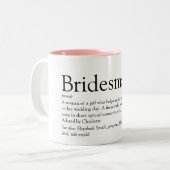 Bridesmaid Persoonlijke definitie Tweekleurige Koffiemok (Voorkant links)
