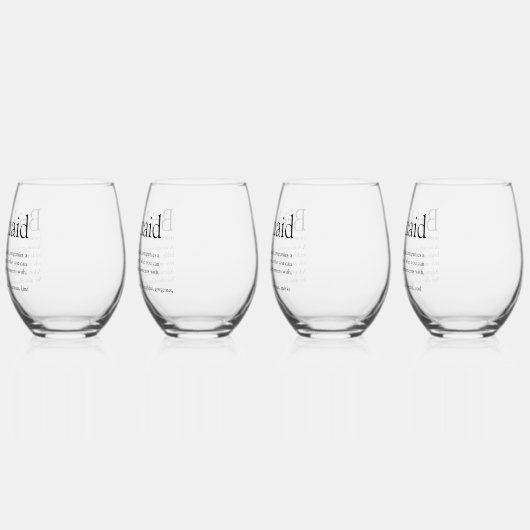 Bridesmaid Persoonlijke definitie Wijnglas Zonder Voet (Links)