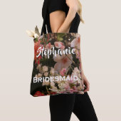 Bridesmaid Persoonlijke naam Vele bloemen Tote Bag (Dichtbij)