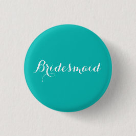 Bridesmaid Pin Blue Theme Ronde Button 3,2 Cm
