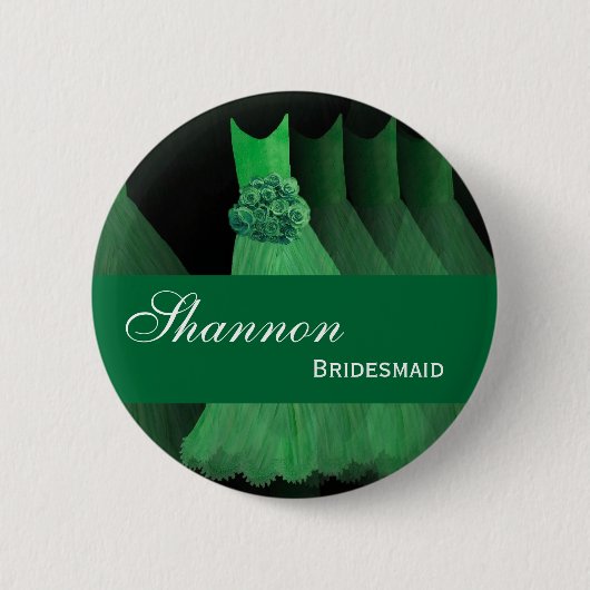 BRIDESMAID Pin Button Kelly Green Gowns M398 (Voorkant)