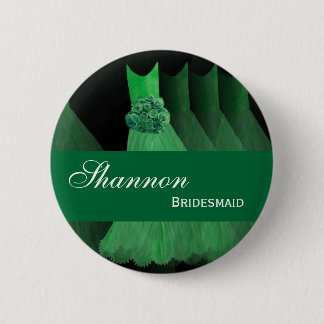 BRIDESMAID Pin Button Kelly Green Gowns M398