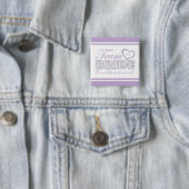 BRIDESMAID PIN | Houdbaarheid Vierkante Button 5,1 Cm (In situ)