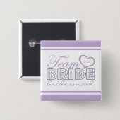 BRIDESMAID PIN | Houdbaarheid Vierkante Button 5,1 Cm (Voorkant /achterkant)
