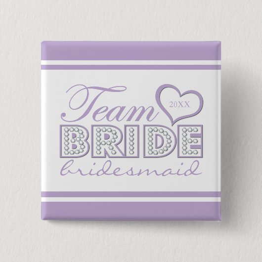 BRIDESMAID PIN | Houdbaarheid Vierkante Button 5,1 Cm (Voorkant)