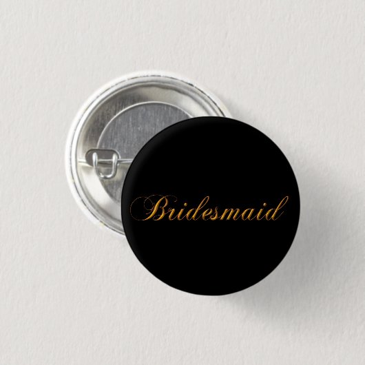 Bridesmaid Pin Ronde Button 3,2 Cm (Voorkant /achterkant)