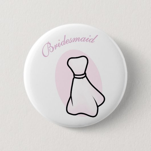 Bridesmaid Pin Ronde Button 5,7 Cm (Voorkant)
