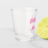 Bridesmaid Pink Custom Name Gifts Weddenschap Shot Glas (Links)