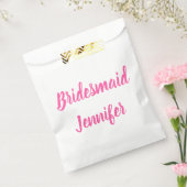 Bridesmaid Pink Custom Name Weddenschap Bacheloret Bedankzakje (Gezegeld)