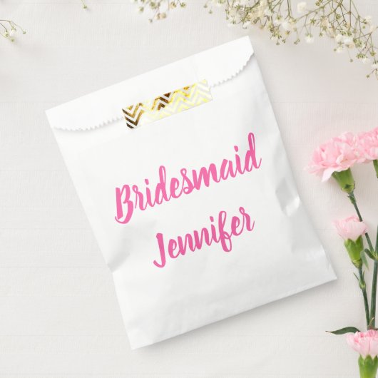 Bridesmaid Pink Custom Name Weddenschap Bacheloret Bedankzakje (Gezegeld)