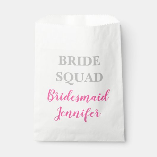 Bridesmaid Pink Custom Name Weddenschap Bacheloret Bedankzakje (Voorkant)