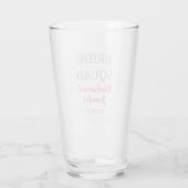 Bridesmaid Pink Custom Name Weddenschap Bacheloret Glas (Achterkant)