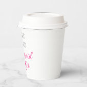 Bridesmaid Pink Custom Name Weddenschap Bacheloret Papieren Bekers (Links)