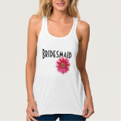 Bridesmaid Pink Gerbera Daisy Wedding Tanktop (Voorkant)