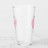 Bridesmaid Pink Heart Bridal Partij Gepersonalisee Glas (Links)