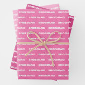 Bridesmaid Pink Inpakpapier Vel (In situ)
