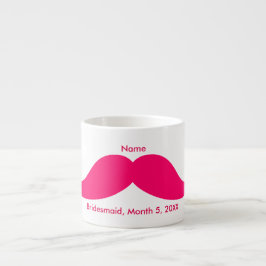 Bridesmaid Pink Mustache Espresso Mok