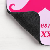Bridesmaid Pink Mustache Mousepad Muismat (Hoek)