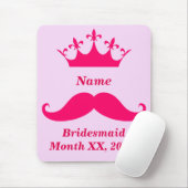 Bridesmaid Pink Mustache Mousepad Muismat (Met muis)
