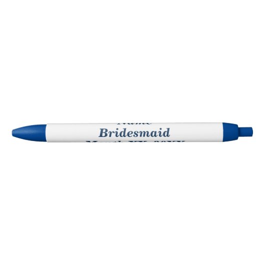 Bridesmaid Pink Mustache Pen (Voorkant)