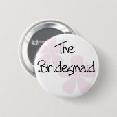 Bridesmaid Pink Pastel Flowers Ronde Button 5,7 Cm (Voorkant /achterkant)