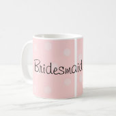 Bridesmaid Pink Polka Dots Koffiemok (Voorkant links)
